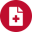 Illustration of a document with the red cross medical symbol